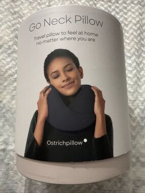 Ostrichpillow Go - Luxury Travel Pillow with Memory Foam | Airplane Pillow, Car